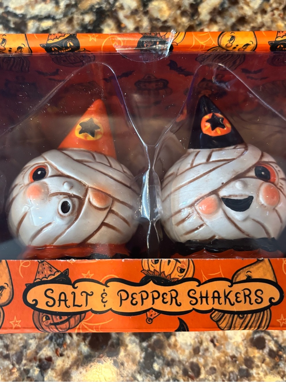 Johanna Parker “mummy” salt and pepper shakers